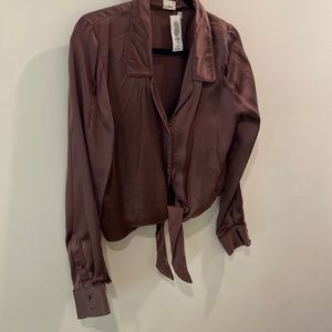 Aritzia satin blouse